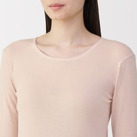 無印良品 レディース 婦人 あったか綿 クルーネック長袖Ｔシャツ 婦人Ｍ ライトベージュ 良品計画