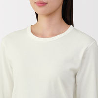 無印良品 レディース 婦人 あったか綿 厚手 クルーネック長袖Ｔシャツ 婦人Ｓ オフ白 良品計画