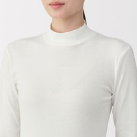 無印良品 レディース 婦人 あったか綿 ハイネック長袖Ｔシャツ 婦人Ｍ オフ白 良品計画