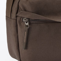 無印良品 背面ポケット付き 撥水ショルダーバッグ ダークモカブラウン タテ１７×ヨコ２８×マチ６ｃｍ 良品計画