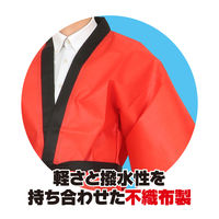 アーテック カラー不織布ハッピ 祭 青海波柄 赤 L 18758 1セット(1枚×2)（直送品）