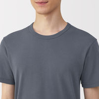 無印良品 メンズ　紳士 あったか綿 クルーネック半袖Ｔシャツ 紳士Ｓ ダークグレー 良品計画
