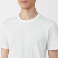 無印良品 メンズ　紳士 あったか綿 クルーネック半袖Ｔシャツ 紳士Ｍ 白 良品計画
