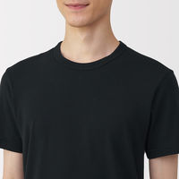 無印良品 メンズ　紳士 あったか綿 クルーネック半袖Ｔシャツ 紳士ＸＬ 黒 良品計画