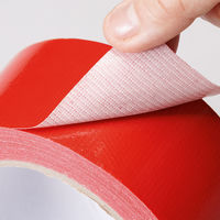 アスクル 現場のチカラ カラー布テープ 赤 幅50mm×長さ25m エコノミータイプ 1巻 オリジナル