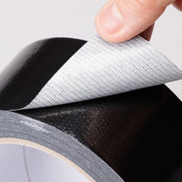 アスクル 現場のチカラ カラー布テープ 黒 幅50mm×長さ25m エコノミータイプ 1巻 オリジナル