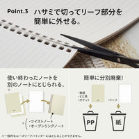 リヒトラブ ソフィーチェノート A5 スレートブルー リーフ30枚 N3203-11 1冊