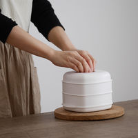 ふたしなセイロ 蒸し器 2段 ホワイト most most1 1個 富士商