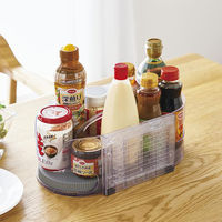 冷蔵庫 回転収納 調味料 ラック マワリーナDX クリア 1セット（1個×3） コジット