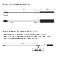 Vodaview USBーC to マルチHUB HDMI PD100W 1mケーブル付 VV-UCDOCKHUB6-CCF010 1式