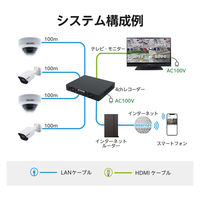 4ch対応ネットワークレコーダー(2TB) CNE3R423 DXアンテナ 1個（直送品）