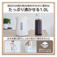 電気ケトル ポット 転倒流水防止機能付 TKE30A-W テスコム 1個（直送品）
