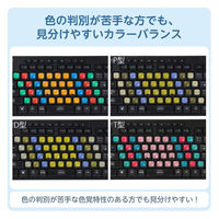 キーボード タイピング練習 シール 4種類入り 13×13mm ローマ字 一覧表付き TK-S-KP01 エレコム 1個（直送品）