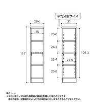 大洋 Shelfit バリュープライスエースラック 幅286×奥行310×高さ1170mm ナチュラル AR1230 (NA) 1台（直送品）