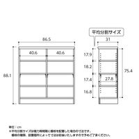 大洋 Shelfit バリュープライスエースラック 幅865×奥行310×高さ881mm ナチュラル AR9090ダイワ (NA) 1台（直送品）