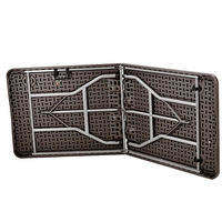 ビーカム 天板が木目調強化プラスチックの折りたたみ作業テーブル 幅180 OST-180WD 1セット(3台)（直送品）