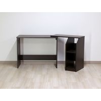 【軒先渡し】友澤木工 システムテレワークデスク ハイ 幅1160×奥行415×高さ720mm ダークブラウン DE-10+11 DBR 1台（直送品）