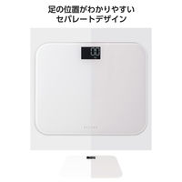 エレコム 体重計 デジタル コンパクト 乗るだけ自動電源ON 強化ガラス天板 ホワイト ES03WH 1個（直送品）