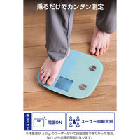 エレコム 体重計 体組成計 8項目測定 乗るだけ自動認識 ヘルスメーター ブルー HCS-FS010BU 1個（直送品）