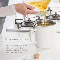 ランテルメディエール ホーローオイルポット 1.5L クリーム LN-8006CRM 1個（直送品）