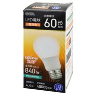 オーム電機 LED電球 E26 60形相当 電球色 LDA6LGAG59 1個