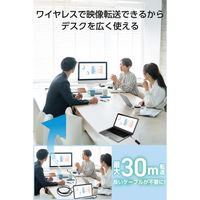 ワイヤレスHDMI送受信機 FullHD(1920×1080px) 60Hz対応 DH-CW4K110EBK エレコム 1個（直送品）