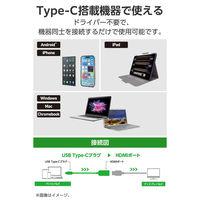 USB-C HDMI 変換アダプタ 4K/60Hz対応 Type-C映像出力 白 ECAD-CHDMIQGM4 エレコム 1個（直送品）