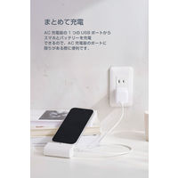 モバイルバッテリー 5000mAh 直挿し Lightning端子一体型 ホワイト EC-C29LWH エレコム 1個（直送品）