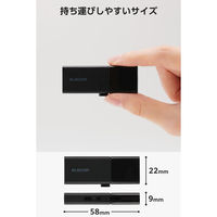 USBメモリ 128GB USB3.2 Gen1 スライド式 ブラック MF-WSAU3128GBK エレコム 1個（直送品）