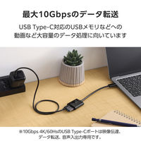 USB-C変換アダプタ 100W PD急速充電 4K映像 (C to C×2) 黒 MPA-C2CPD100BK エレコム 1個（直送品）