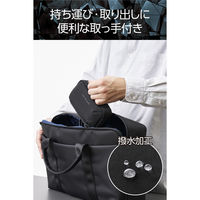 ガジェットポーチ バッグインバッグ 軽量 撥水 小物収納 衝撃吸収 スリム設計 ブラック ZSB-GP01PSBK エレコム 1個（直送品）