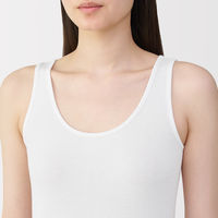 無印良品 レディース 婦人 リブ編みタンクトップ 婦人Ｍ 白 良品計画