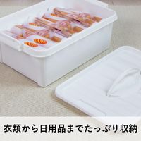 【収納バケツ】 ユメミグサ 取っ手付き収納ボックス ホワイト(白)12L PD-71-1 1個