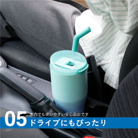 タンブラーストロー付フタ付ANIE 2WAYタンブラー670 ピンク×パープル 1個 保冷保温 シービージャパン