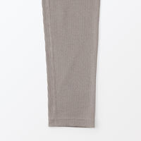 無印良品 レディース 婦人 ストレッチリブ編み レギンス 十分丈 婦人Ｌ グレイッシュブラウン 良品計画