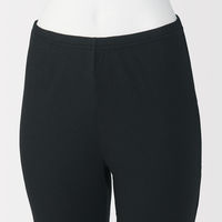 無印良品 レディース 婦人 なめらかリブストレートレギンス 十分丈 婦人Ｌ 黒 良品計画