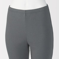 無印良品 レディース 婦人 なめらかリブストレートレギンス 十分丈 婦人Ｌ チャコールグレー 良品計画