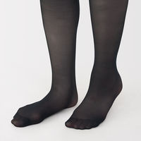 無印良品 レディース 婦人 サポートタイプ ２０デニール ストッキング（３足組） 婦人Ｍ 黒 良品計画