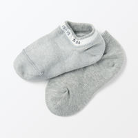 無印良品 キッズ 足なり直角 スニーカーイン（３足組） １５～１９ｃｍ ブルー・ネイビー・グレー 良品計画