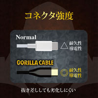 トリニティ Gorillaケーブル C to 60W 100cm ジェットブラック TR-CACC10-GOBK 1個