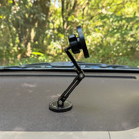 MagSafe対応 車載ワイヤレス充電器 ダッシュボード用 粘着固定 ロングアーム Bタイプ ブラック MagSafe非対応機種・ケースOK（直送品）