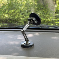 MagSafe対応 車載ホルダー ダッシュボード用 粘着固定 ロングアーム ブラック MagSafe非対応機種・ケースも使える 六角レンチ付（直送品）