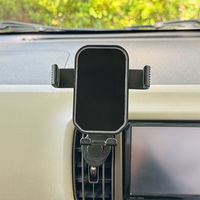 車載ホルダー エアコン吹き出し口用 ブラック  片手でラクラク操作 クリップ固定（直送品）