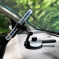 車載ホルダー ダッシュボード用 真空吸着＆粘着固定 ロングアーム Bタイプ ブラック（直送品）