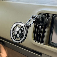 MagSafe対応 車載ホルダー エアコン吹出口用 ロングアーム Aタイプ ブラック  MagSafe非対応機種・ケースも使える（直送品）