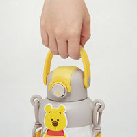 スケーター PSB5TRC ラバーマスコット付ストローボトル 【くまのプーさん】 695230-PRMC7ST 1個（直送品）