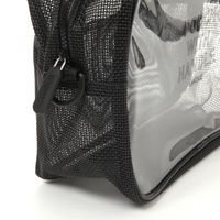 CLEARMESHバッグポーチ ブラック LAKOLE/ラコレ