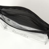 CLEARMESH3ポケットポーチ ブラック LAKOLE/ラコレ