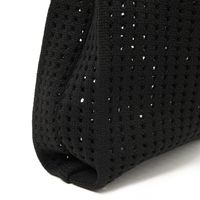 FLOWERニットバッグ ブラック LAKOLE/ラコレ