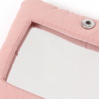 FLOWERミラー付きポーチ ピンク LAKOLE/ラコレ